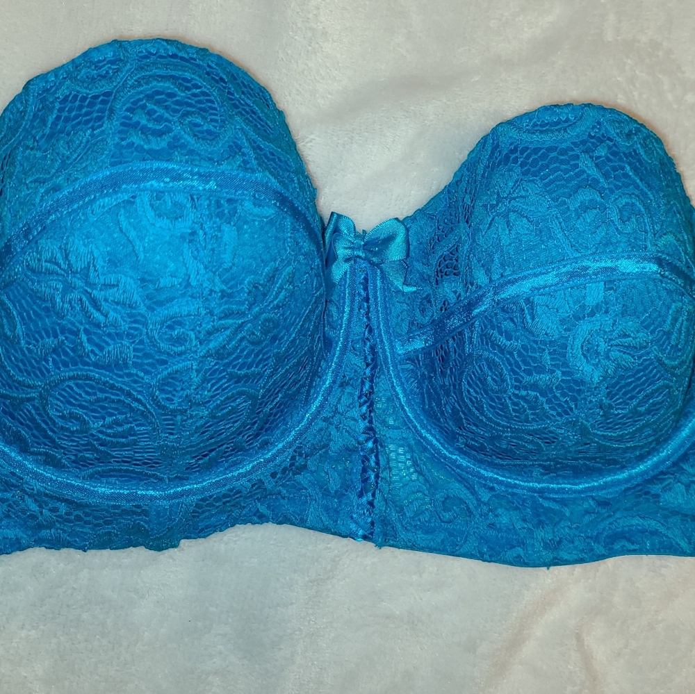 Adore me strapless blue bra 38 DDD